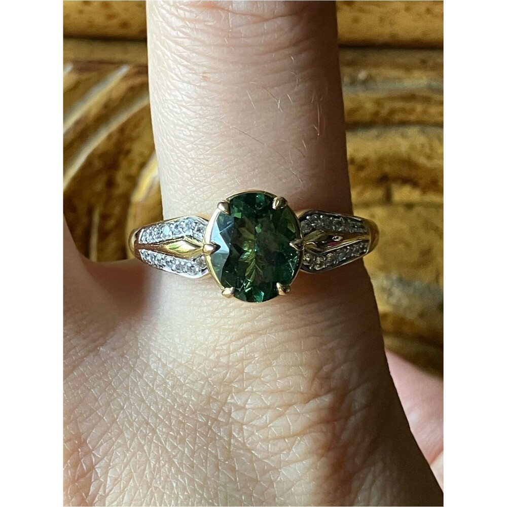 Natural Green Apatite Ring Size 11.5